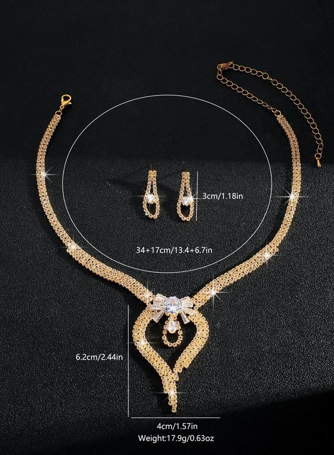 Take Two 2-Piece Embellished Necklace And Earrings Jewelry Set